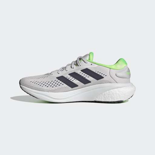 Chaussures adidas Supernova 2 pour homme, coloris neutre, semelle Boost et languette rembourrée – confort et performance écoresponsables.