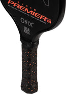Raquette Onix Evoke Premier Pro – fibre de carbone brut, grip perforé, bord protégé, approuvée USAPA.