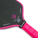Raquette de pickleball AIREO Cyclone 16 mm Hot Pink avec surface NanoGraph et couvre-raquette inclus.