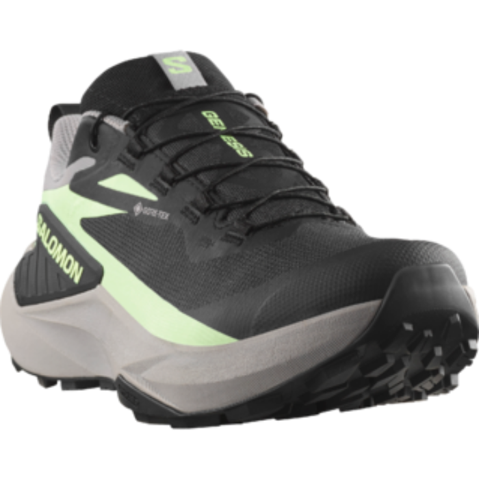 Chaussure de trail Salomon Genesis GTX sur sentier rocheux