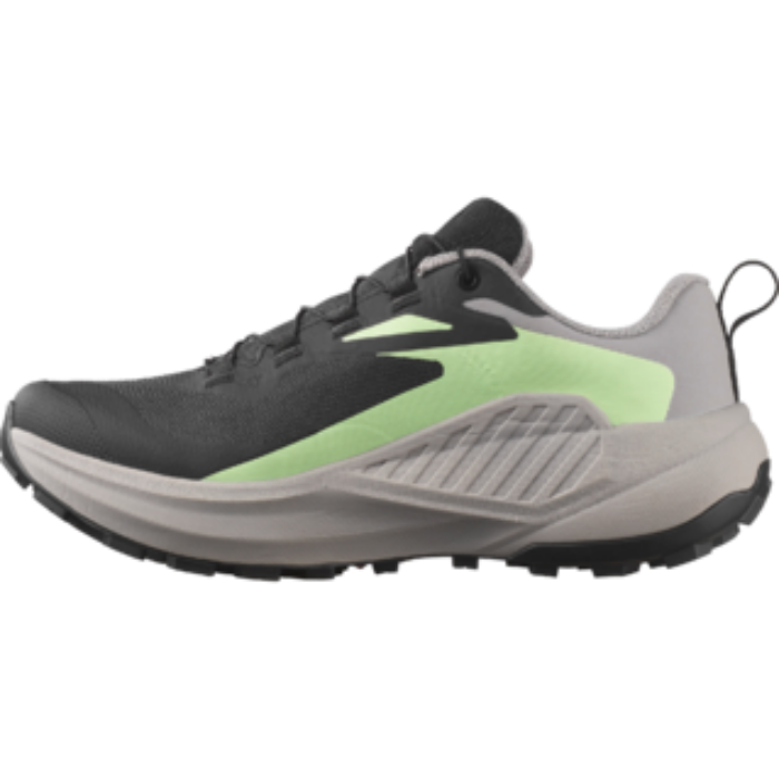 Chaussure de trail Salomon Genesis GTX sur sentier rocheux