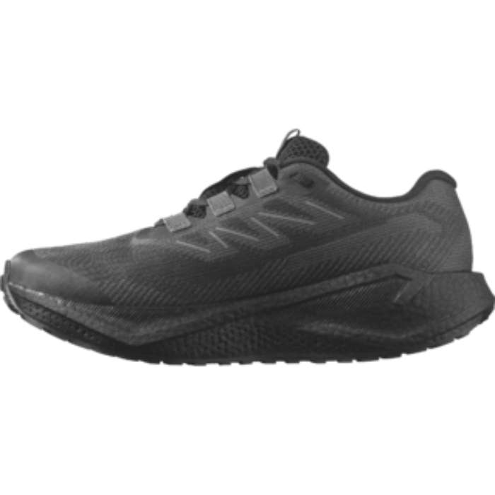 Chaussure Salomon AERO BLAZE 3 GRVL vue de profil sur terrain mixte