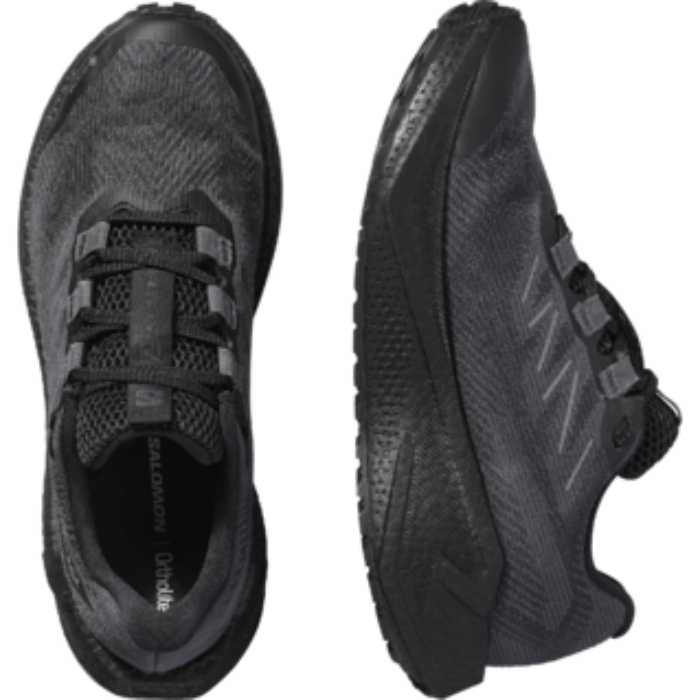 Chaussure Salomon AERO BLAZE 3 GRVL vue de profil sur terrain mixte