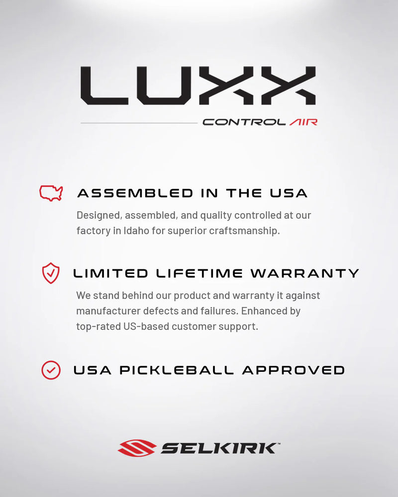 Selkirk LUXX Control Air Invikta Rouge Raquette Pickleball