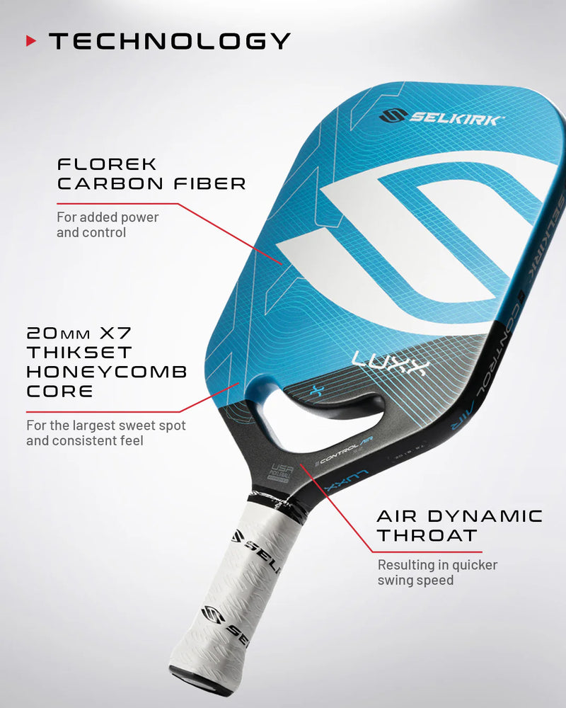 Selkirk LUXX Control Air Invikta Bleu Raquette Pickleball