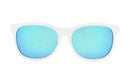 Lunettes de soleil sport Marsquest Momentum White-Blue avec lentilles polarisées et monture légère.