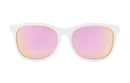 Lunettes de soleil sport Marsquest Momentum White-Pink avec lentilles polarisées et monture légère.