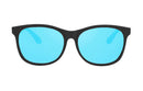 Lunettes de soleil sport Marsquest Momentum Noir et bleu néon avec lentilles polarisées et monture légère.