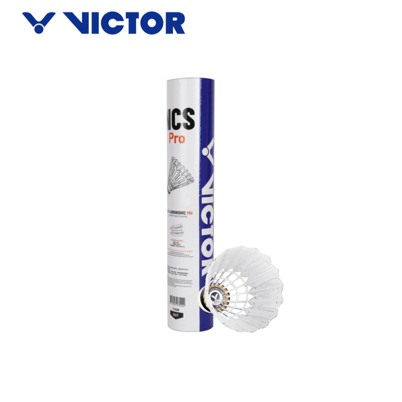 Tube de 12 volants Victor SC-NCS-PRO-12 – plume synthétique, tête en liège composite, vitesse 77