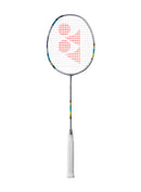 Raquette de badminton Yonex Nanoflare 700 Game argent et bleu vue de face