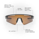 Lunette de cyclisme SPEK KOVO Noir Mat avec lentille SPEKTRA+ haute définition et monture TR90 ultralégère