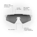 Lunette de soleil sport SPEK KOVO Blanc mat