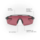 Lunettes de soleil sport SPEK STRYVE II Noir Mat avec lentille enveloppante et technologie SPEKTRA+™.
