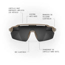 Lunettes de soleil sport SPEK STRYVE II Espresso avec lentille enveloppante et technologie SPEKTRA+™.