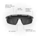 Lunettes de soleil sport SPEK STRYVE II métalliques avec lentille enveloppante et technologie SPEKTRA+™.