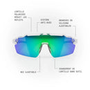 Lunettes de soleil sport SPEK STRYVE II Cristal avec lentille enveloppante et technologie SPEKTRA+™.