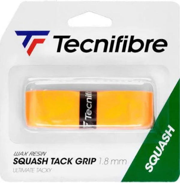 Grip de remplacement Tecnifibre Squash Tack Orange 1.8 mm pour raquettes de squash