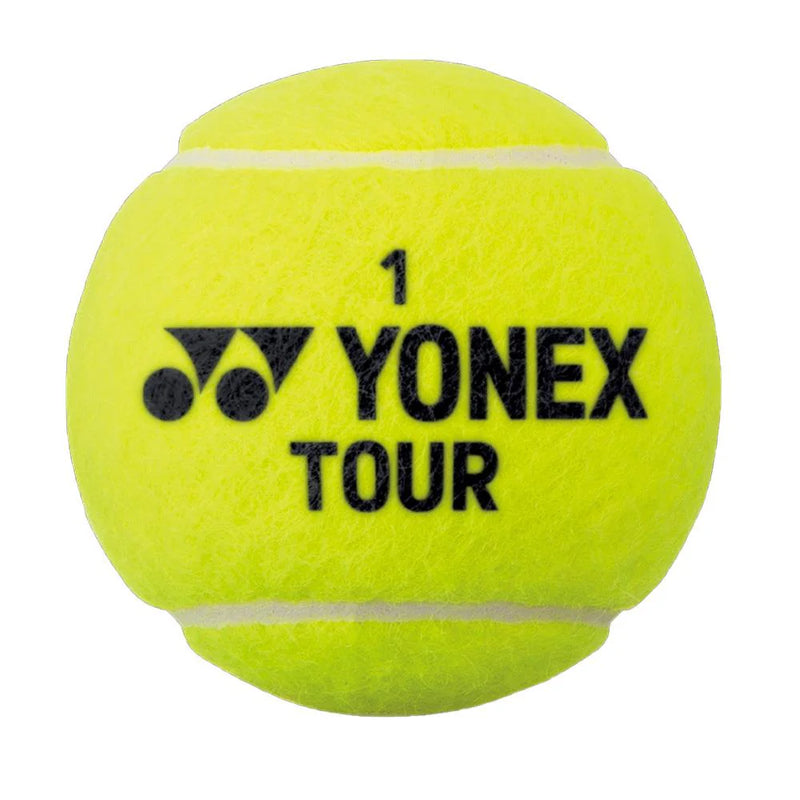 Balle de tennis Yonex Tour avec feutre tissé tour-grade offrant durabilité, confort et performance sur toutes les surfaces.