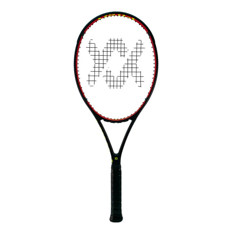 Raquette de tennis junior Volkl V-Cell 8 25 pouces, 235 g, fibre de carbone, tête 660 cm², plan de cordage 16x19, idéale pour enfants de 8 à 10 ans.