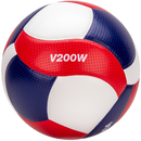 Ballon de volleyball Mikasa V200W bleu blanc rouge vue complète