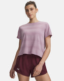 T-shirt de course Under Armour UA Velociti pour femme en tissu jacquard léger avec technologie 4-Way Stretch et séchage rapide