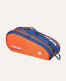 Sac Wilson Roland-Garros 2026 Team 6 Pack blanc et terre battue pour 6 raquettes de tennis inspiré du tournoi de Roland-Garros