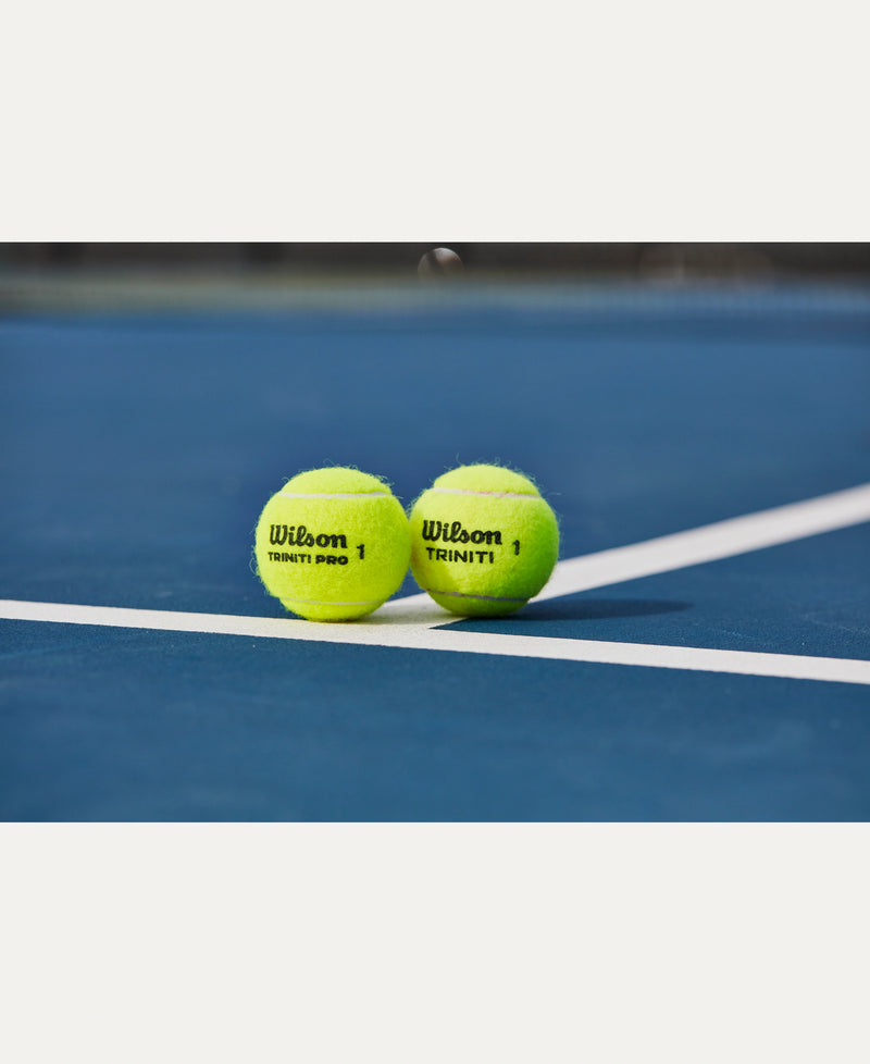 Wilson Triniti – Balles De Tennis 4 Unités – Technologie Plastomer, Rebond Uniforme, Emballage Éco-Responsable