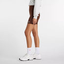 Short New Balance Harmony High Rise 6 pouces pour femme avec coupe ajustée et taille haute.