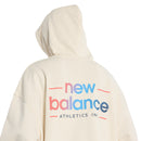Chandail à capuchon New Balance Multi Color Logo pour femme avec logo coloré au dos.