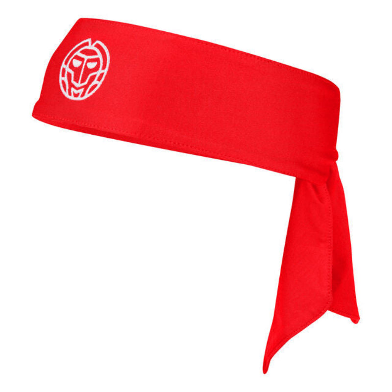 Bandana BIDI BADU Cole Tech rouge et blanc – léger, respirant et ajustable pour un confort optimal pendant le sport.