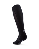 Bas de compression CEP Core Run Tall noirs pour la course à pied avec compression 3D, zones mesh respirantes et amorti anatomique
