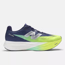 Chaussure de course New Balance FuelCell SuperComp Elite v5 avec mousse PEBA FuelCell, plaque de carbone et technologie Energy Arc pour la compétition sur route.