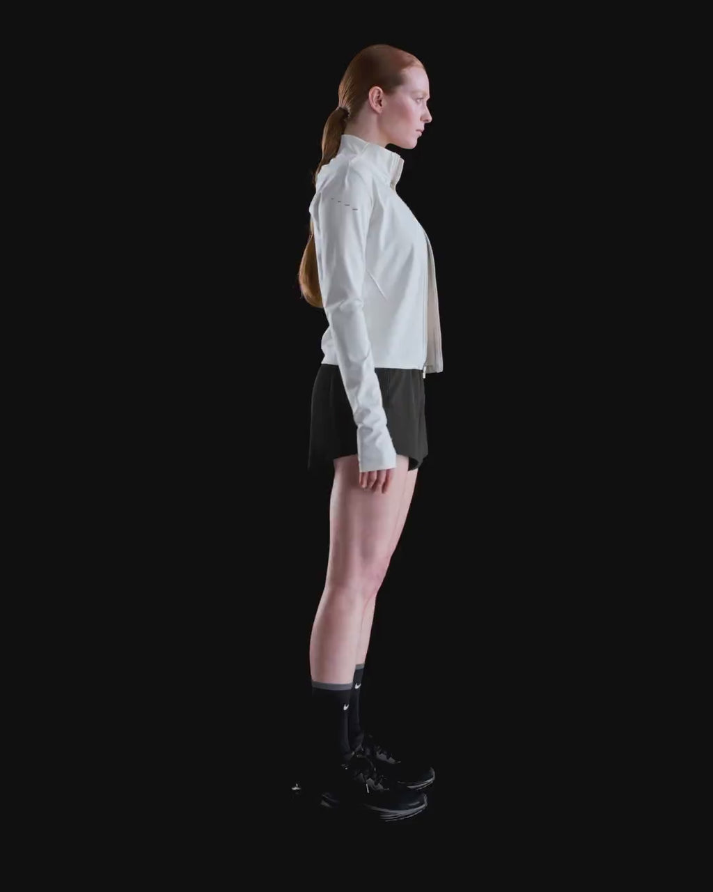 Short de running femme Nike AeroSwift Dri-FIT ADV noir avec sous-short intégré et taille mi-haute