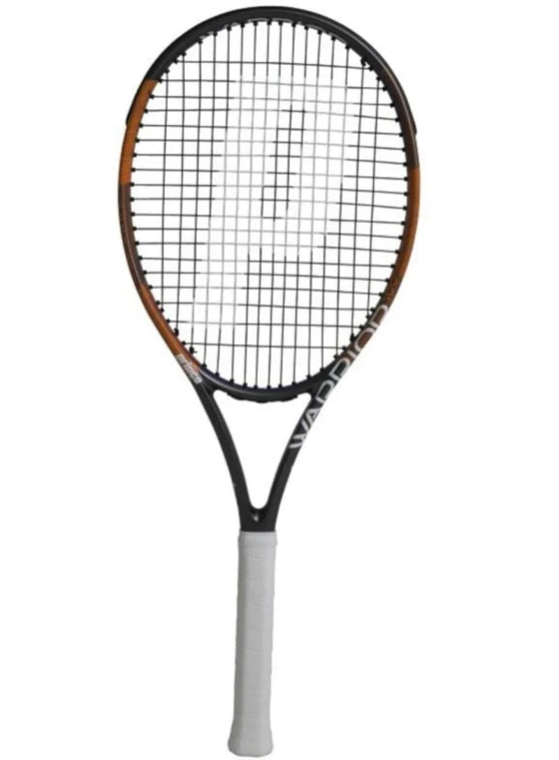 Raquette de tennis Prince Warrior 265g – tamis 100 in², cadre 24-26-22 mm, plan 16x19, équilibre médian.