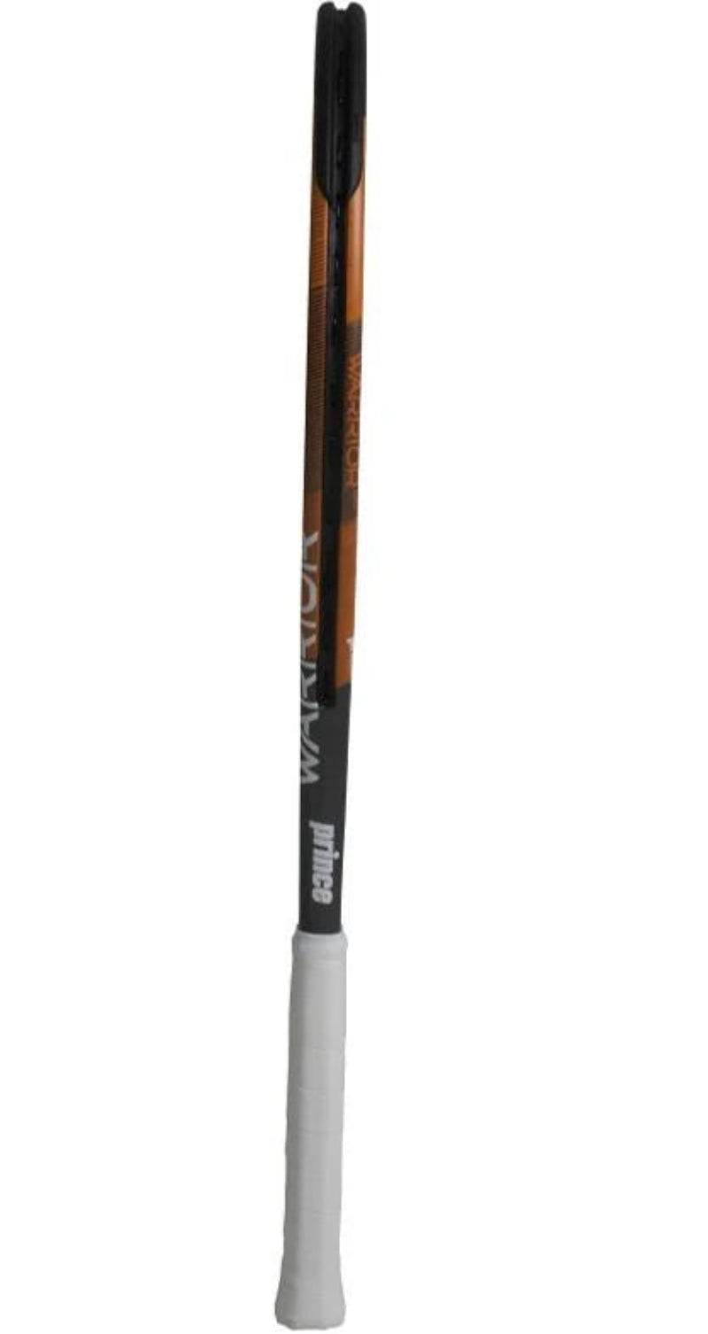Raquette de tennis Prince Warrior 265g – tamis 100 in², cadre 24-26-22 mm, plan 16x19, équilibre médian.