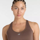 Soutien-gorge de sport New Balance Essential Run avec maintien élevé et bretelles ajustables.