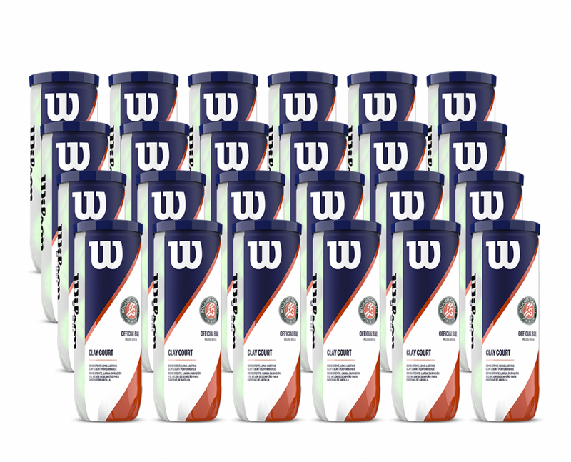 Wilson Balles Tennis Roland Garros (24 tubes)